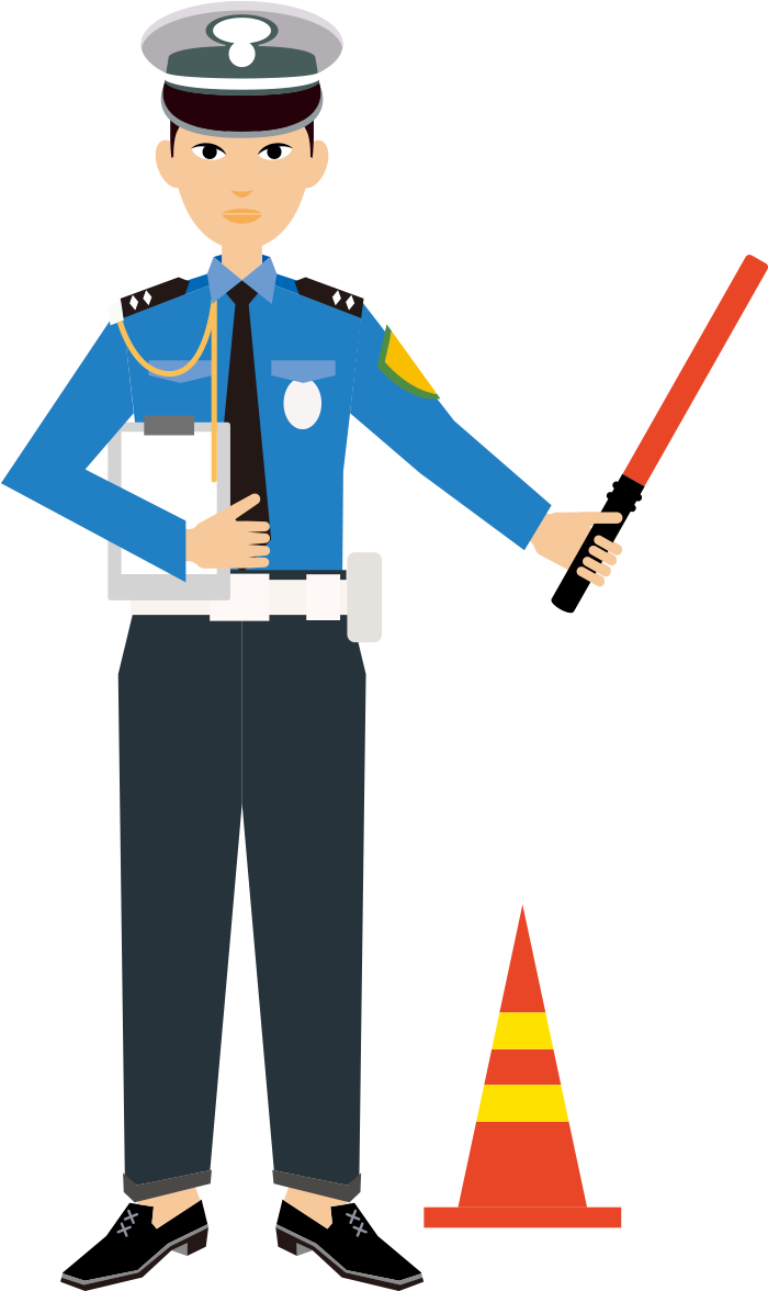 Png Free Library Cartoon Painted Flat - Traffic Police Png (945x1289), Png Download