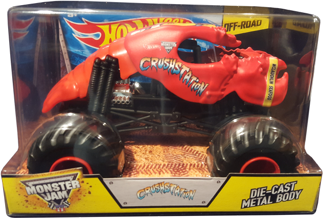 Crushstation 1 24 Scale Hot Wheels - Hot Wheels Monster Jam Crushstation (800x450), Png Download