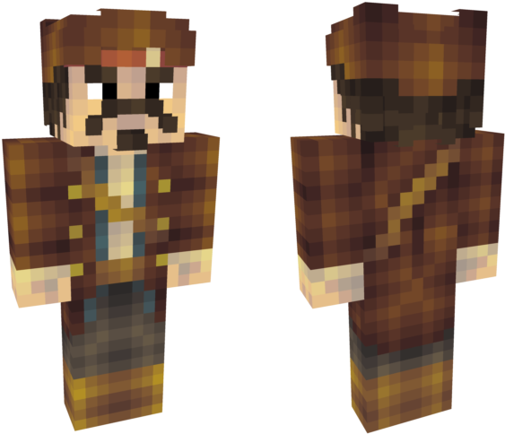 Mbppqpng - Captain Jack Sparrow Skin Minecraft (640x640), Png Download