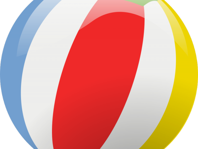 Beach Ball Clipart Pool Party - Sphere (640x480), Png Download