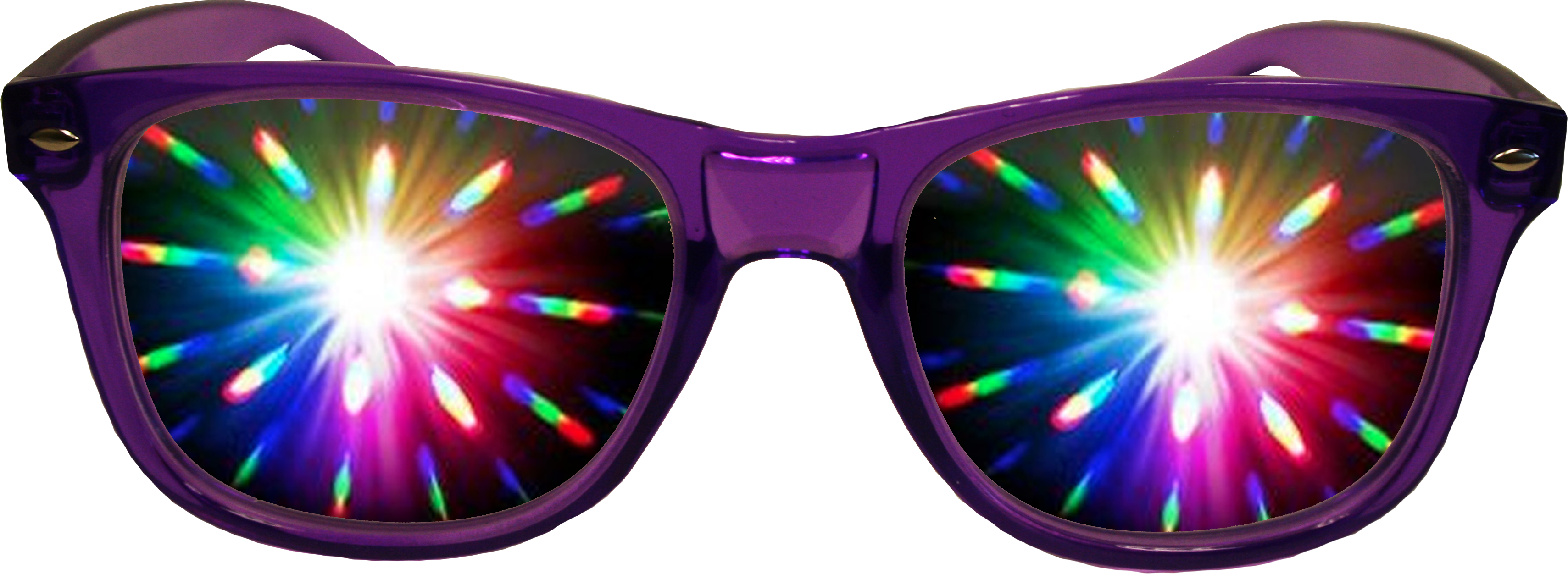 Purple Diffraction/rave Glasses By American Paper Optics - Lens Flare (3520x1360), Png Download
