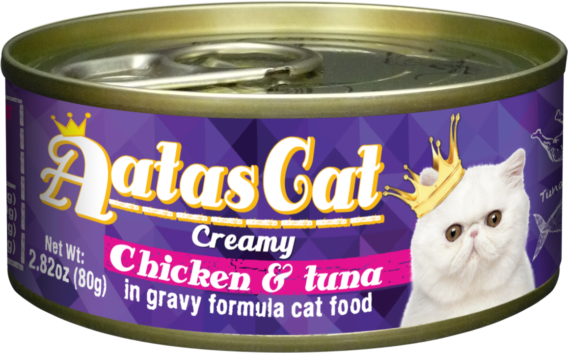 Aatas Cat Creamy Chicken & Tuna In Gravy Canned Cat - Cat Grabs Treat (1170x741), Png Download