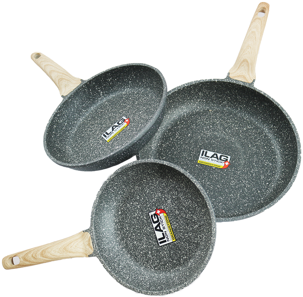 Frying Pan Set Induction Set Of 3 Coninx Stone 20cm - Frying Pan (984x984), Png Download