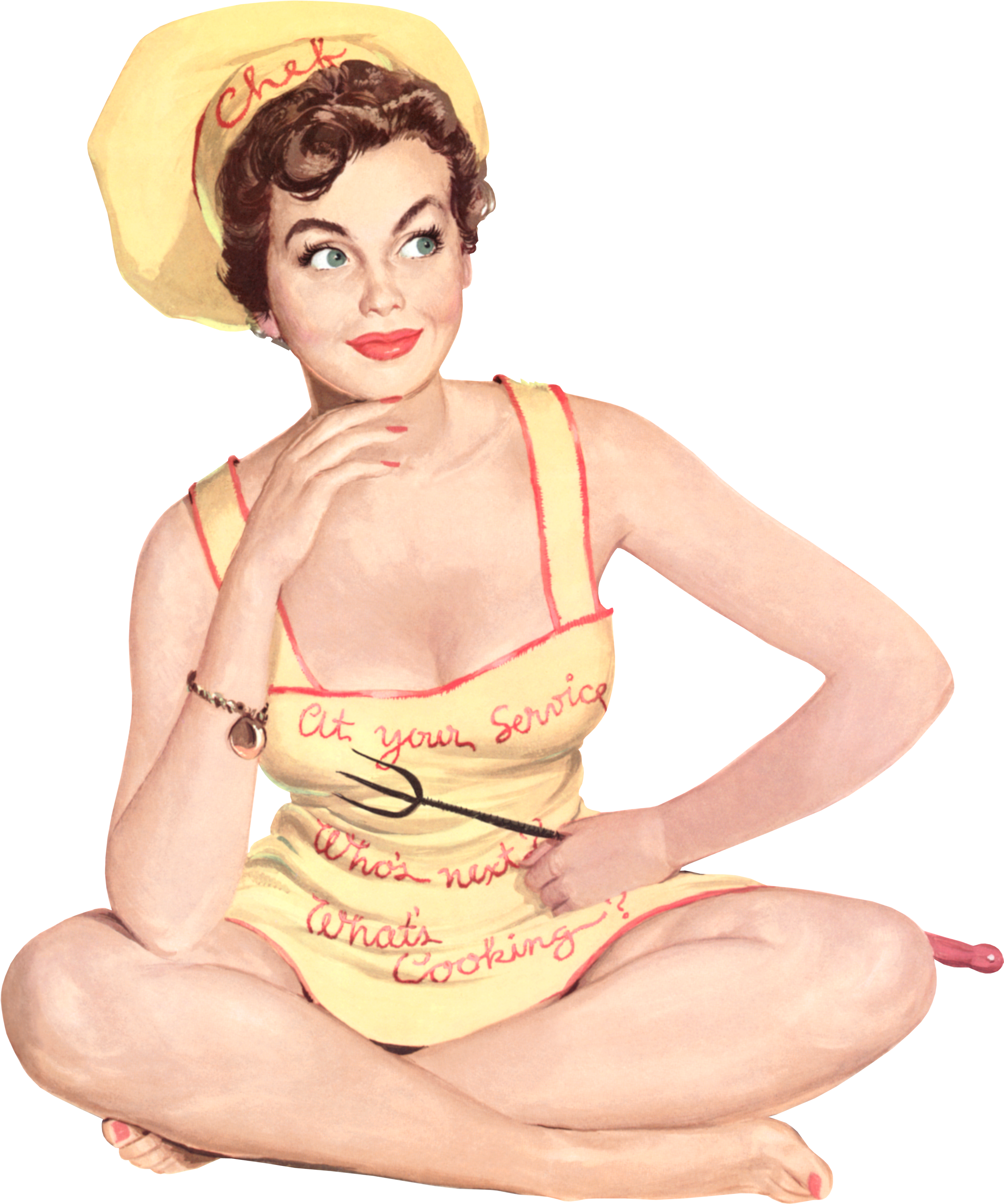 Food For Thought By Al Moore For Esquire Magazine Tube - Pin Up Chef (2292x3000), Png Download