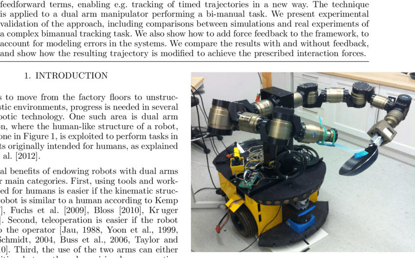 The Dual Arm Robot Performing The Task Of Cleaning - Machine (850x528), Png Download