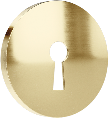 Keyhole Escutcheon Ts 1 Brass - Circle (650x650), Png Download