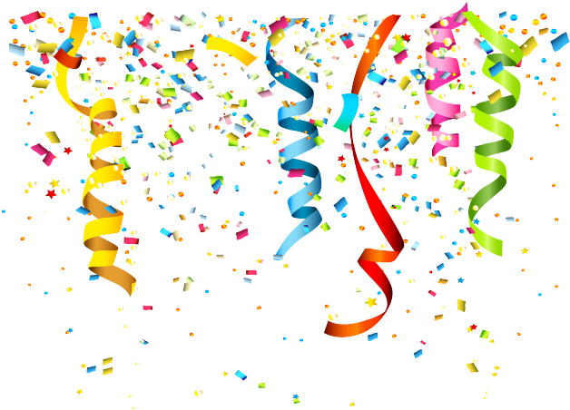 Confetti Clipart Birthday - Transparent Background Confetti Png (640x480), Png Download
