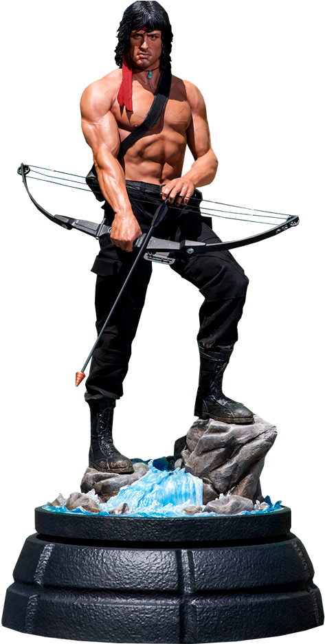 Pop Culture Shock Rambo Statue - Rambo 1 3 (480x936), Png Download
