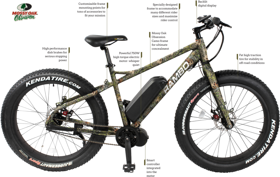 Rambo R750c G3 Nwtf Carbon Electric Hunting Bike - Rambo R750c (1024x638), Png Download