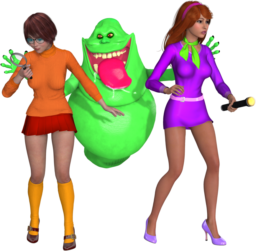 Slimer's Lucky Day By Stormnorm299 - Cartoon (868x851), Png Download
