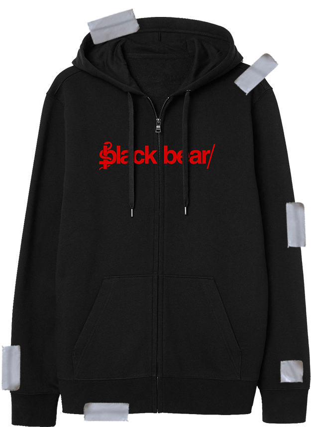 Beartrap Sound Red And Black Zip Hoodie - Sweatshirt (1024x1024), Png Download