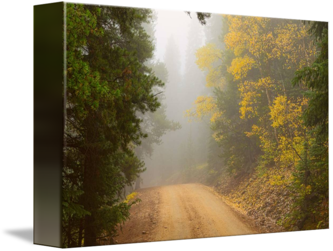 "cruising Into Autumn Fog" By James In 2018 - Dirt Road (650x489), Png Download
