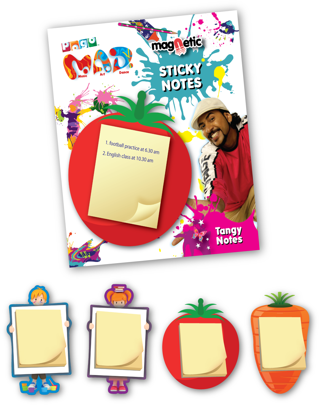Pogo Mad Magnetic Sticky Notes - Magnetic Sticky Notes Png (1125x1375), Png Download