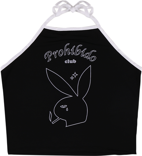Prohibido Club Black Top - Rabbit (564x621), Png Download