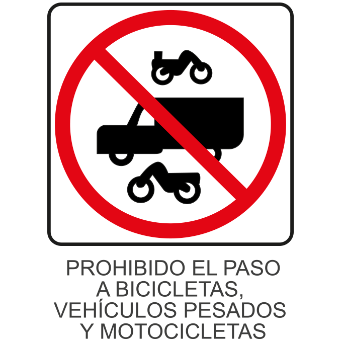 Prohibido El Paso A Bicicletas, Vehículos, Pesados, - No Smoking Vector (680x680), Png Download