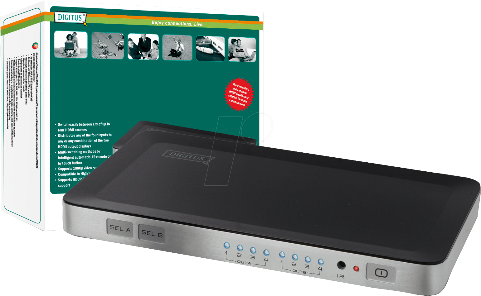 Digitus Ds-48300 - Media Player 2xhdmi (1560x958), Png Download