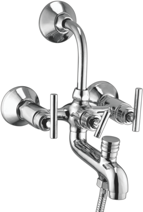 Ii 41 Wall Mixer 3 In 1 With L Bend - Tap (800x800), Png Download