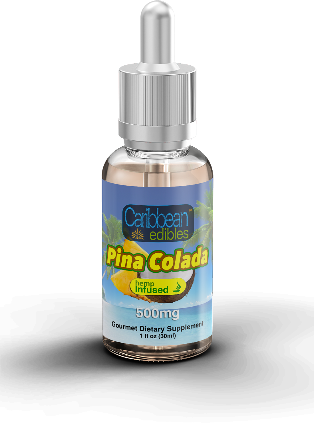 Cbd Hemp Oil Infused Pina Colada Flavored Gourmet Dietary - Cosmetics (1600x1600), Png Download