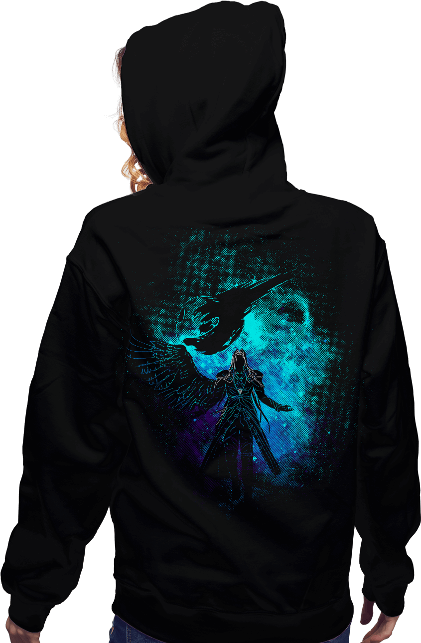 Sephiroth Art - Hoodie (930x1294), Png Download