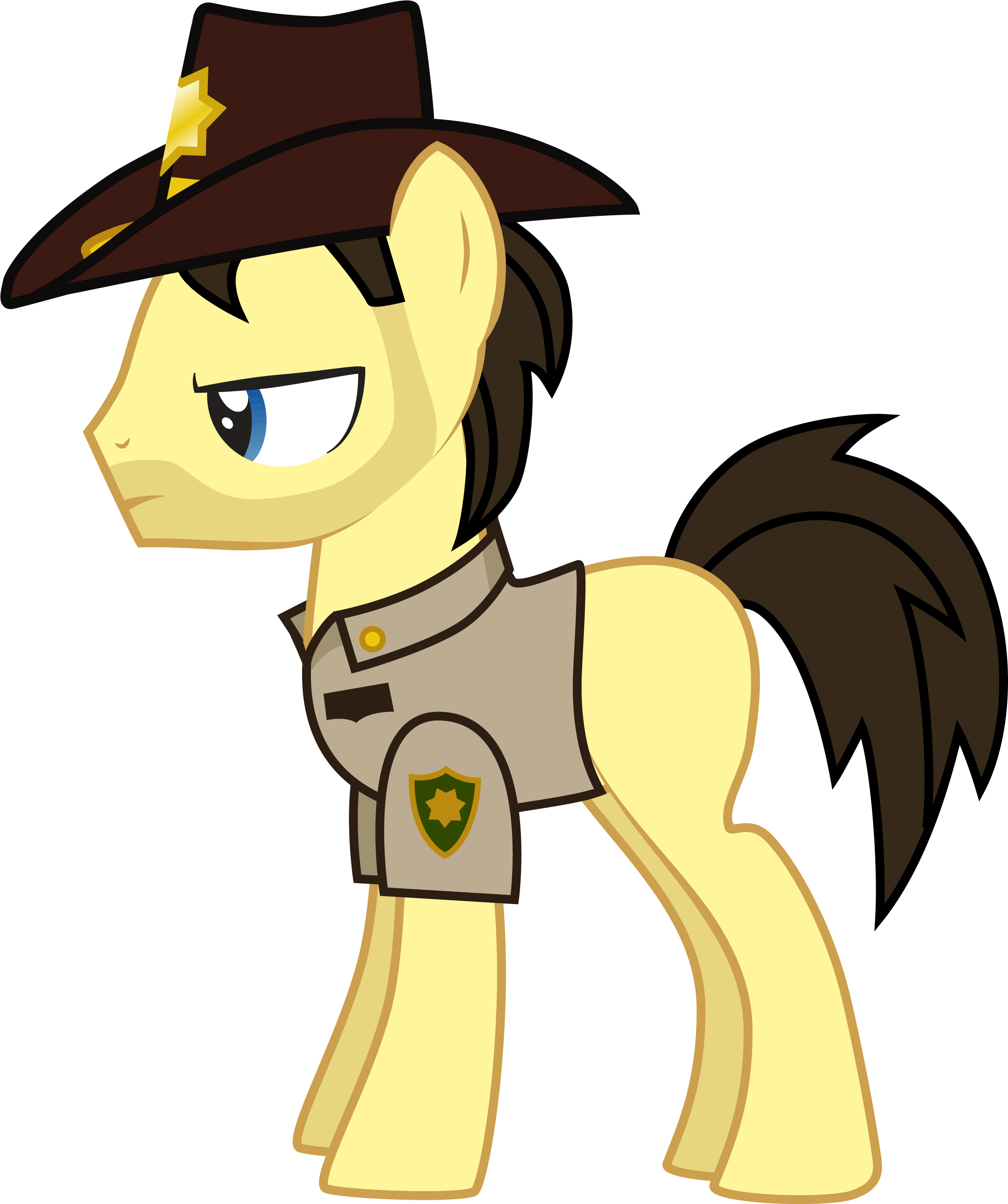 Rick Grimes Drawing - Walking Dead Rick Pony (2500x3000), Png Download