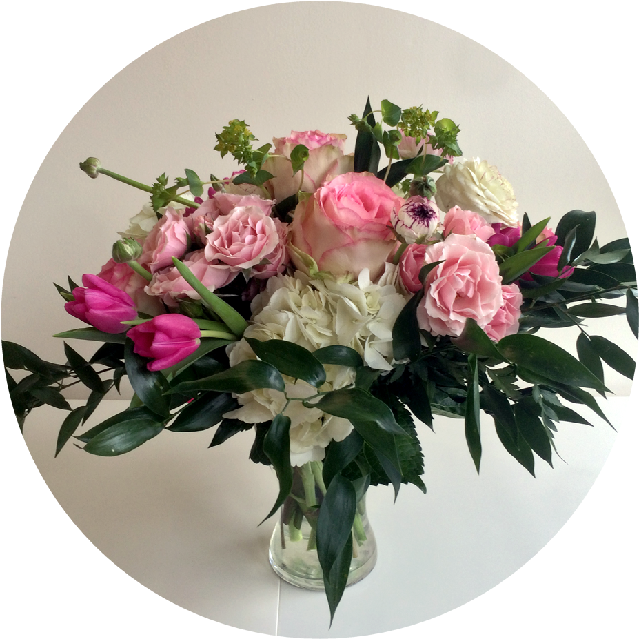 Valentine-circle - Garden Roses (960x960), Png Download