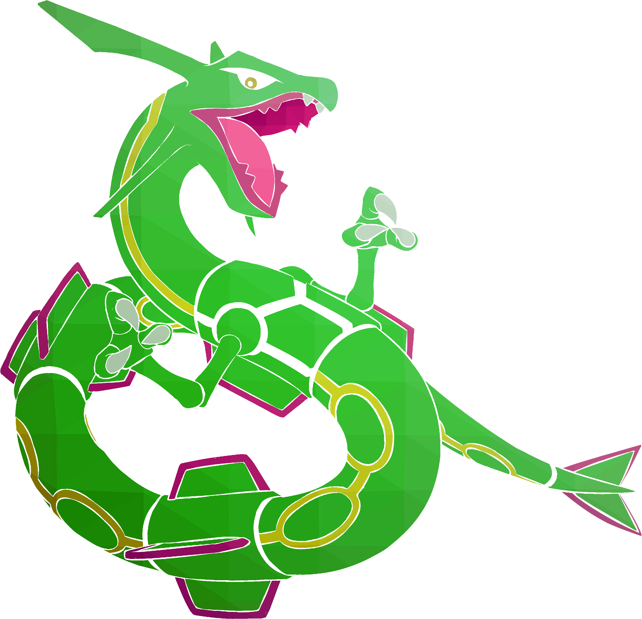 Rayquaza Pokemon - Illustration (2800x2800), Png Download