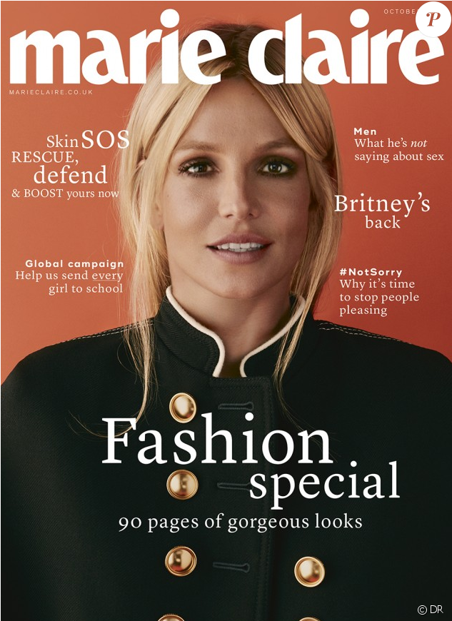 Britney Spears Fait La Une Du Magazine Marie-claire, - Marie Claire (950x869), Png Download