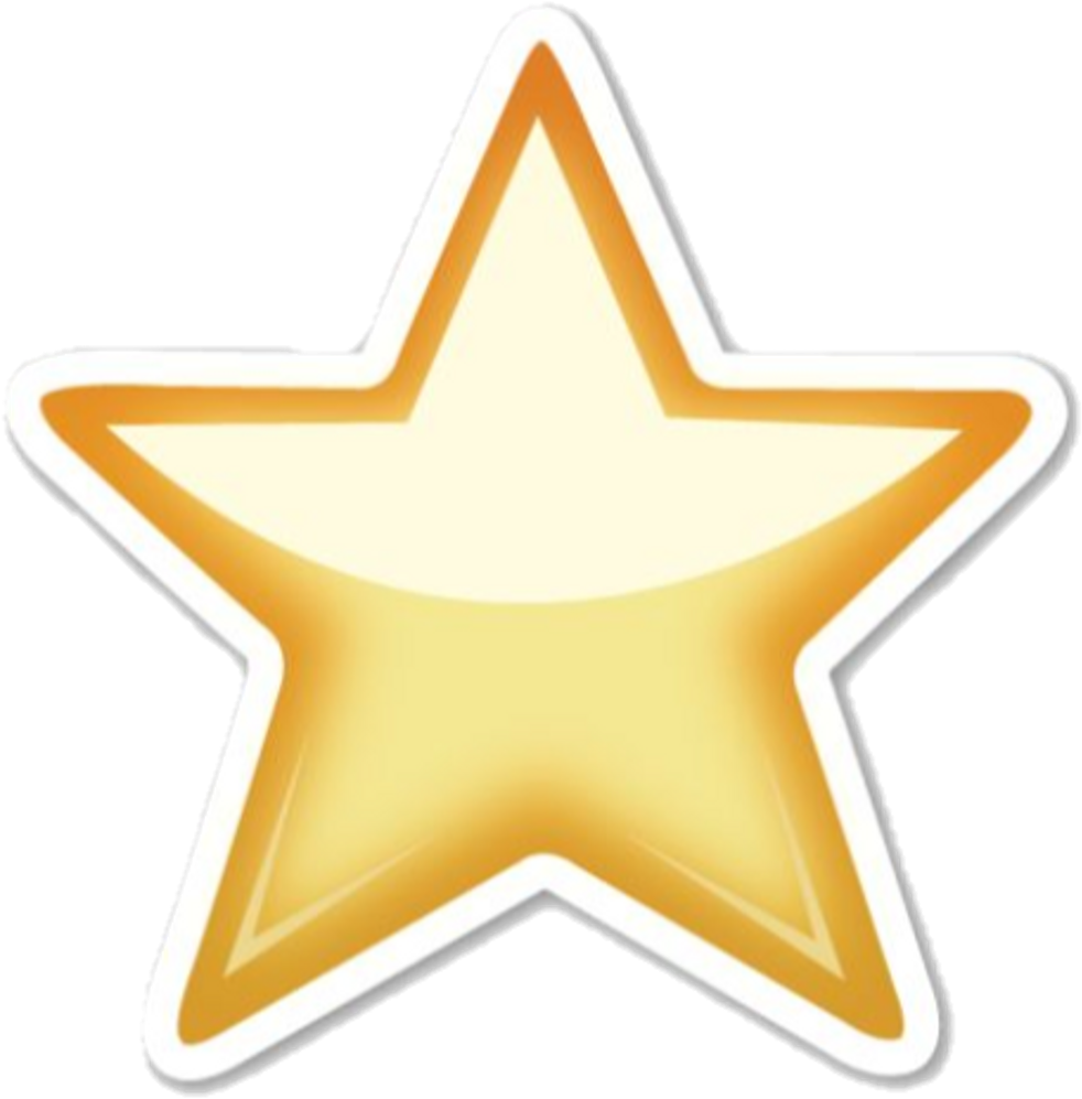 Star Yellow Estrella Emoji Whatsapp - Estrella Emoji Png (1024x1024), Png Download