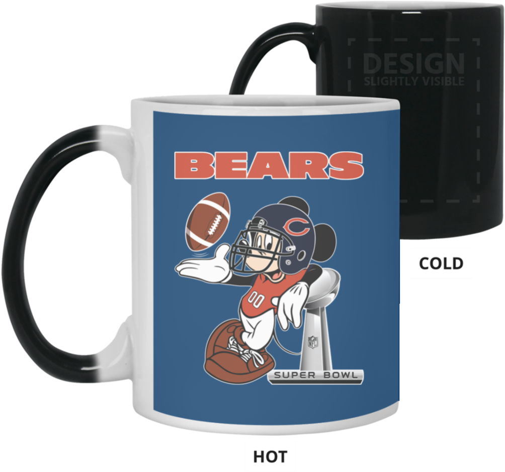 Nfl Chicago Bears Mickey Mouse Super Bowl Football - Mickey Mouse Patriots (1024x1024), Png Download