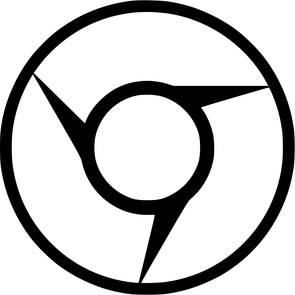 Copyrighted Png Icon Free - White Google Chrome Icon (981x982), Png Download
