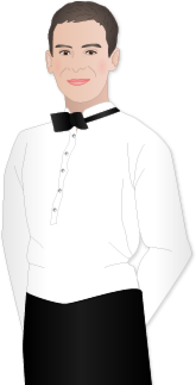Waiter Png, Download Png Image With Transparent Background, - Formal Wear (400x783), Png Download
