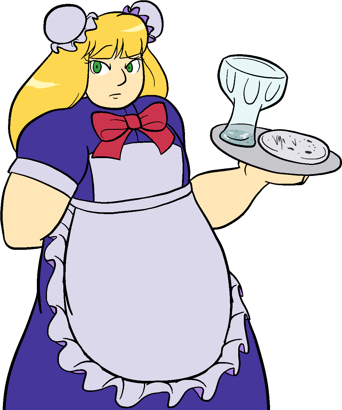 "junko Taking The Job Of A Diner Waitress - Restaurant (1150x1377), Png Download