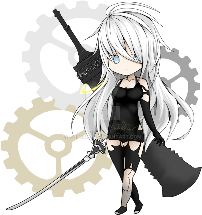 Chibi A2 - Nier Automata Weapons A2 (894x894), Png Download