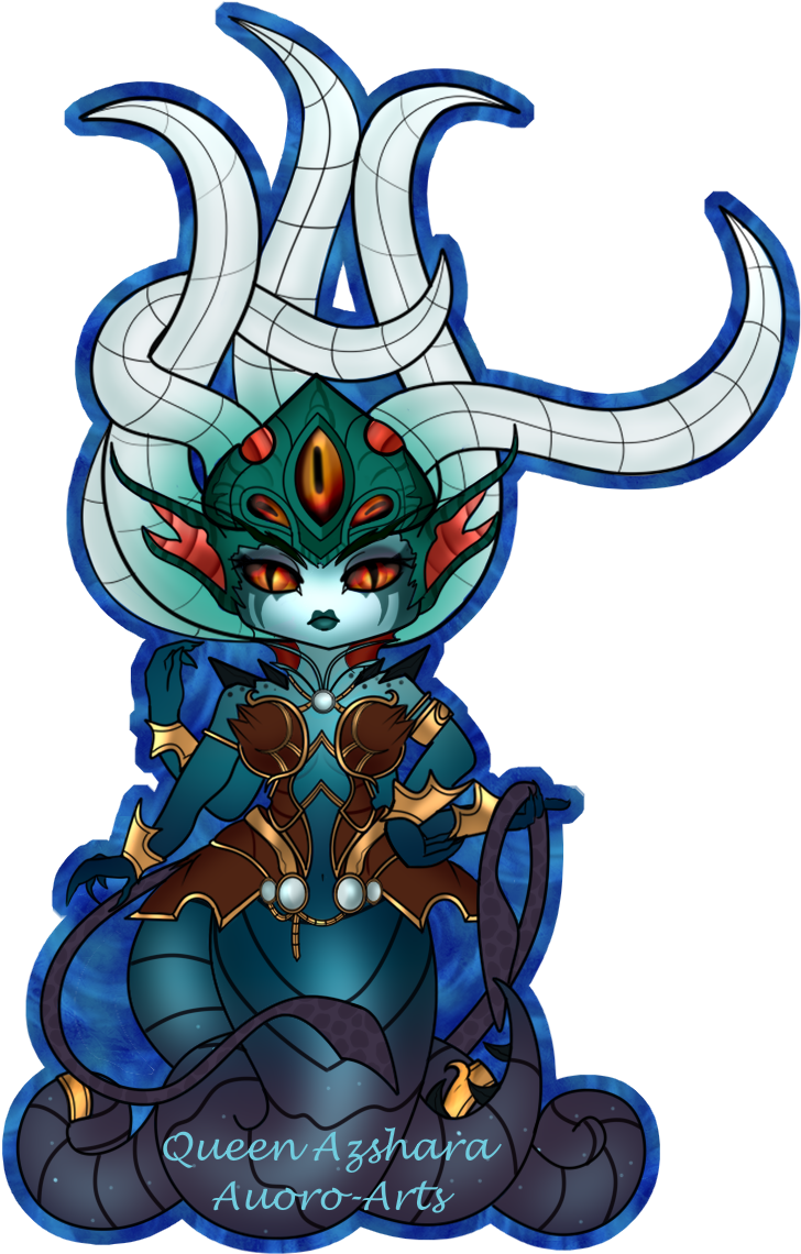 Queen Azshara Chibi - Illustration (1200x1200), Png Download