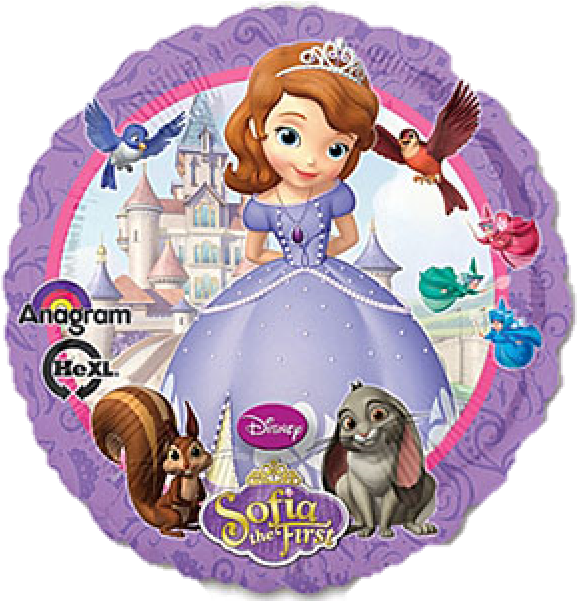 Balão Foil - Sofia The First Round (600x600), Png Download