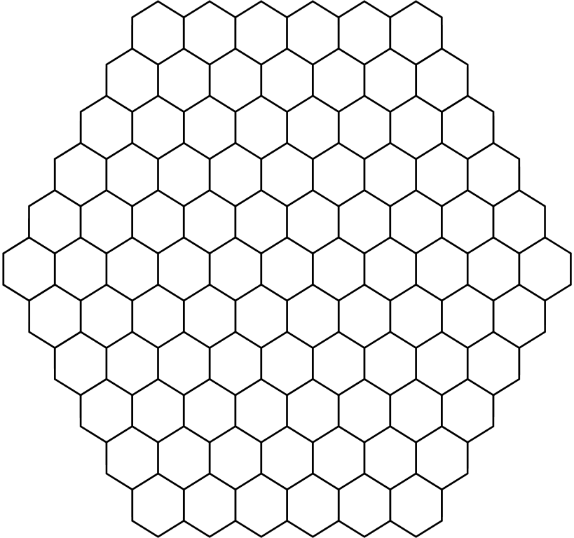 File R 6 Hexagonal Board Transparent Png - Panal De Abejas Dibujo (819x768), Png Download