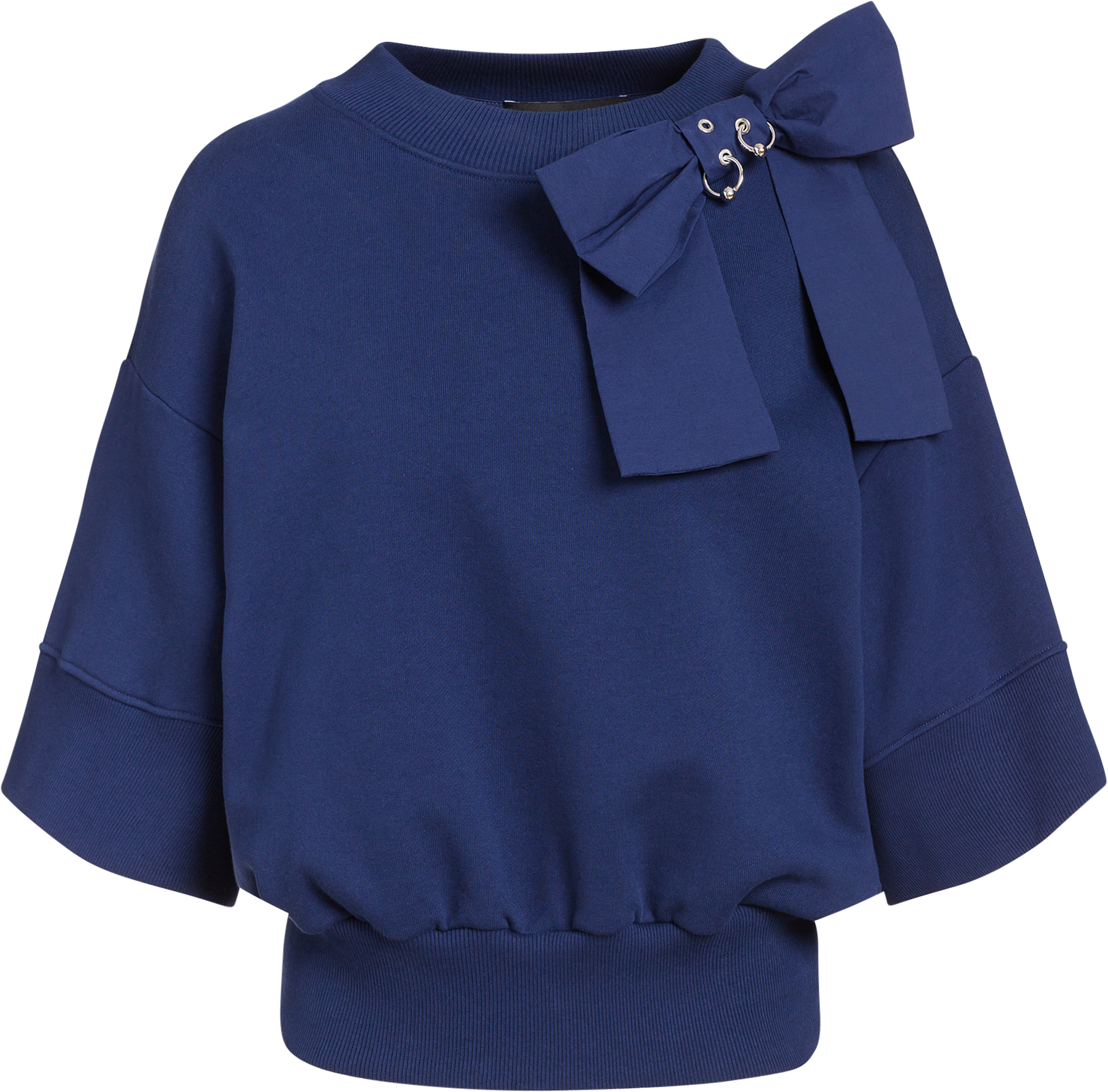 Cotton Sweatshirt With Bow And Piercing Decoration (2500x3188), Png Download