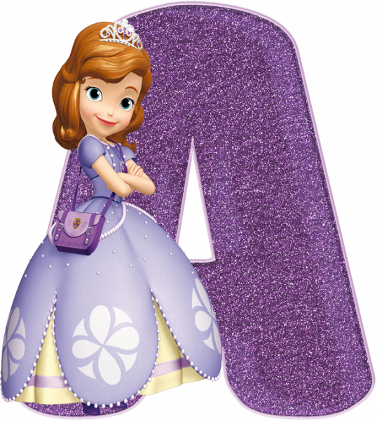 Princesa Sofia - Letras Do Alfabeto Da Princesa Sofia (538x600), Png Download