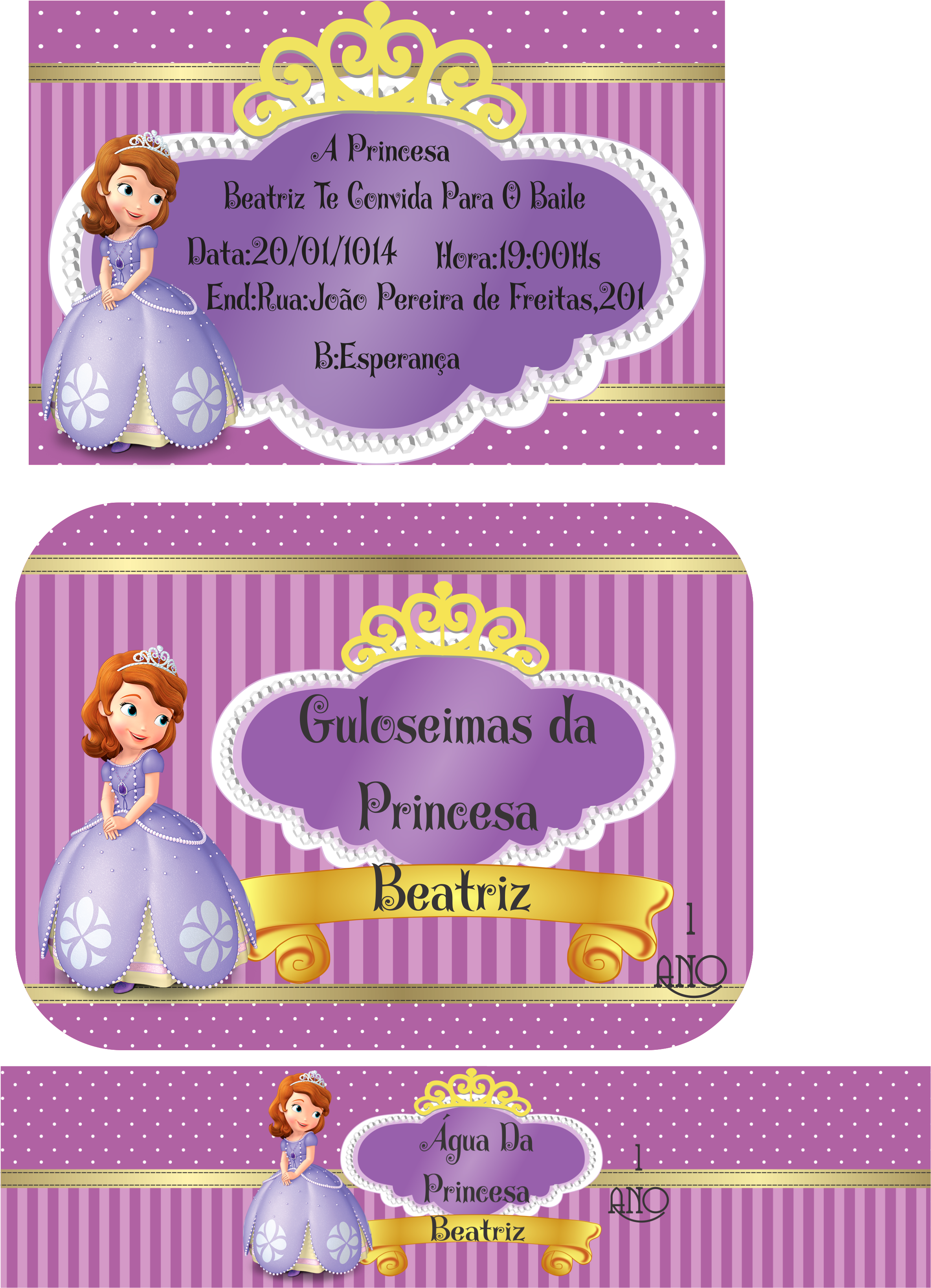Kit Personalizado Princesa Sofia Kit Personalizado - Masha Y El Oso (2482x3508), Png Download