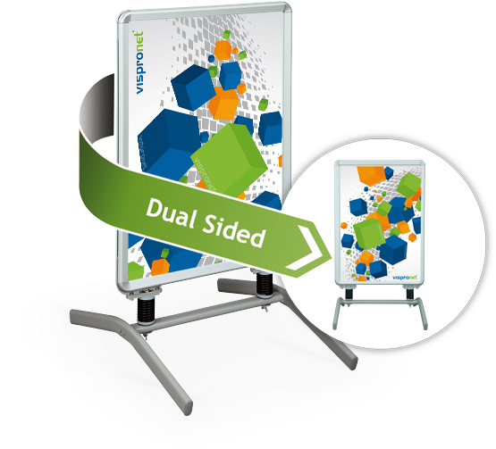 Sidewalk Sign With Stand Includes 2 Custom Posters - Graphic Design (686x600), Png Download