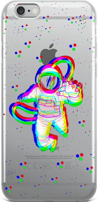 Trippy Glitch Astronaut Iphone Case - Smartphone (1000x1000), Png Download