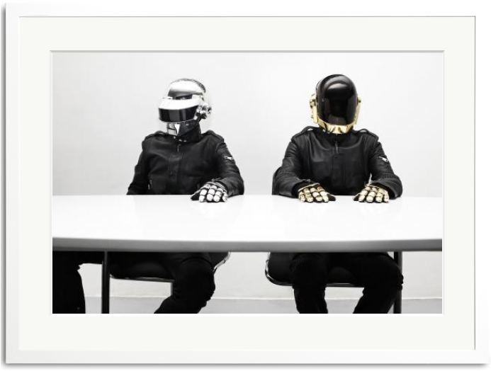 Daft Punk Photographed In Paris, Sept - Picture Frame (696x660), Png Download