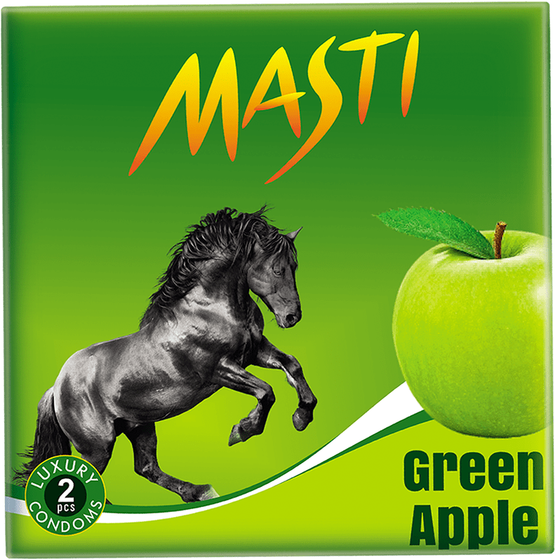 Masti Flavored And Colored Condom Green Apple - Granny Smith (1000x1000), Png Download