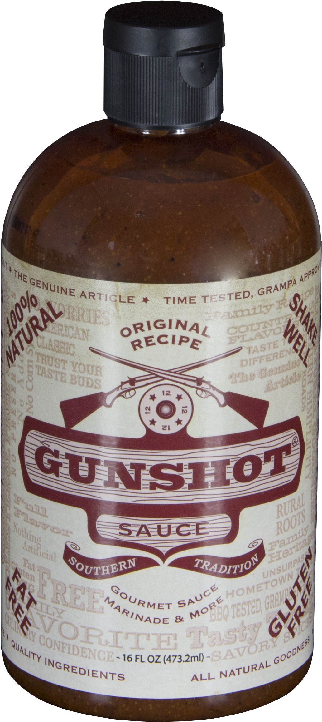 Or 16oz New High Res - Gunshot Hot Sauce (1368x2550), Png Download