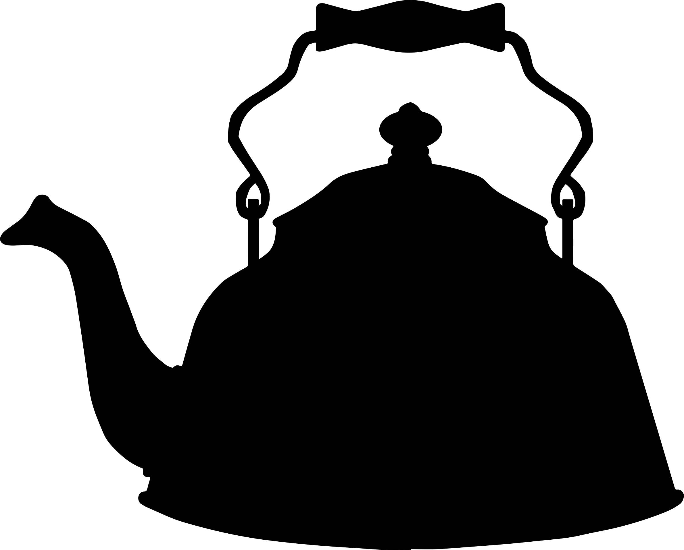 Big Image - Teapot Silhouette (2380x1916), Png Download