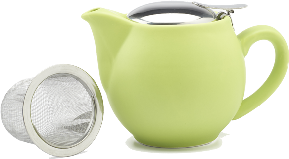Porcelain Teapot With S/steel Lid And Strainer Matt - Teapot (600x600), Png Download