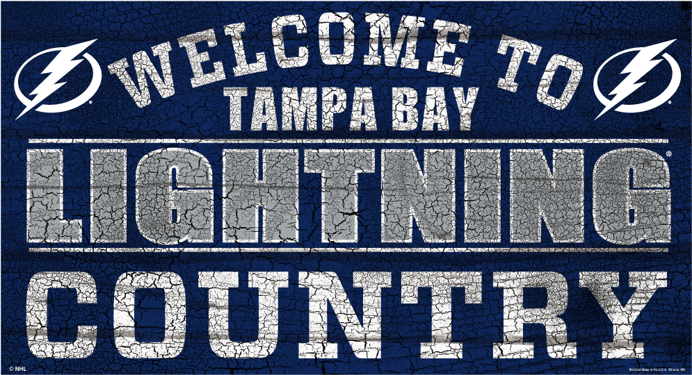 Tampa Bay Lightning Wincraft Country Wood Sign - Label (1050x1050), Png Download