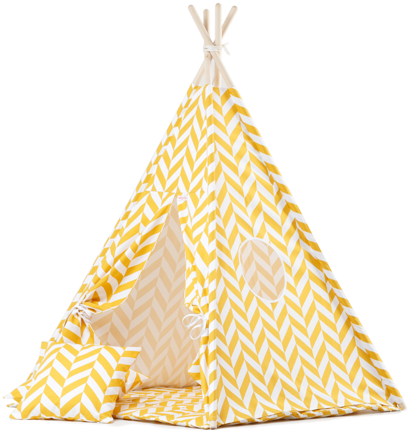 Mustard Herringbone Teepee Set - Tipi (900x1350), Png Download