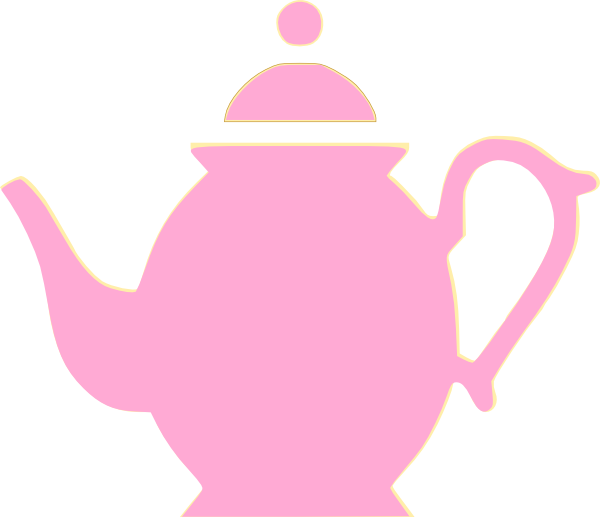 Tea Pot Clip Art Pink (600x517), Png Download