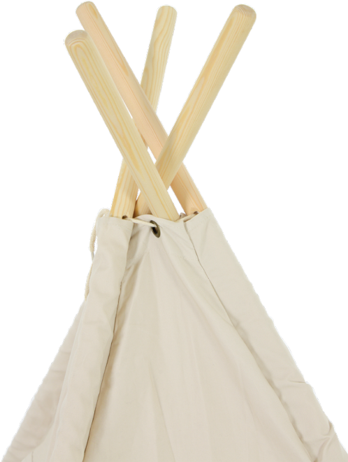 Exposed Wooden Poles On The Latitude Kids Teepee Tent - Wood (527x700), Png Download